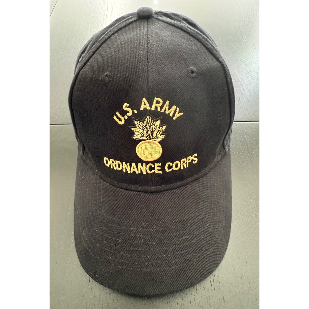 U.S.‎ Army Ordinance Corps Hat Mens OS Black/ Gold Adjustable Cap Military